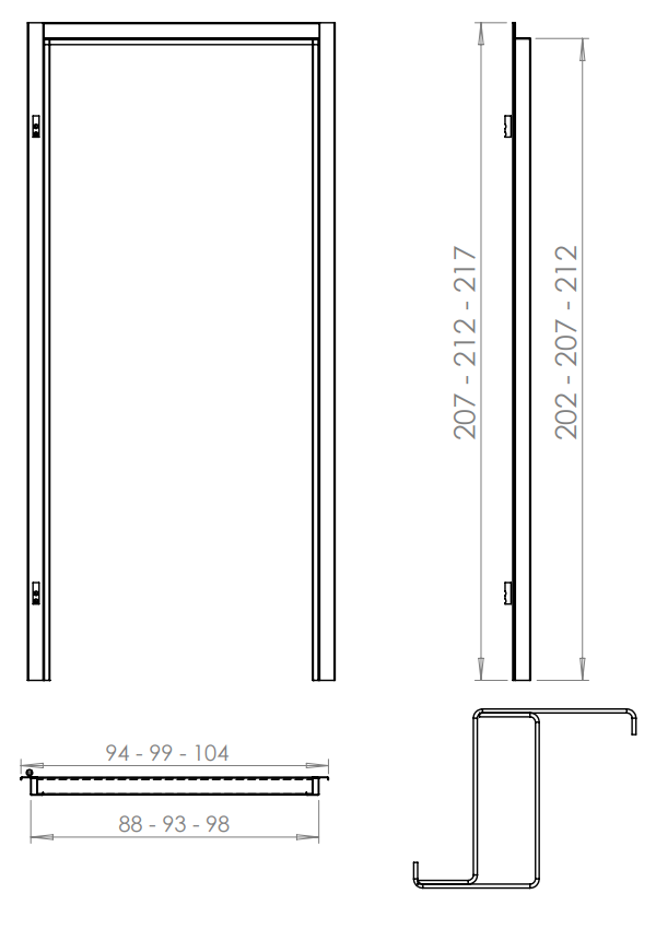 MS-17 Door Frame (Metal System Bros Production Company)