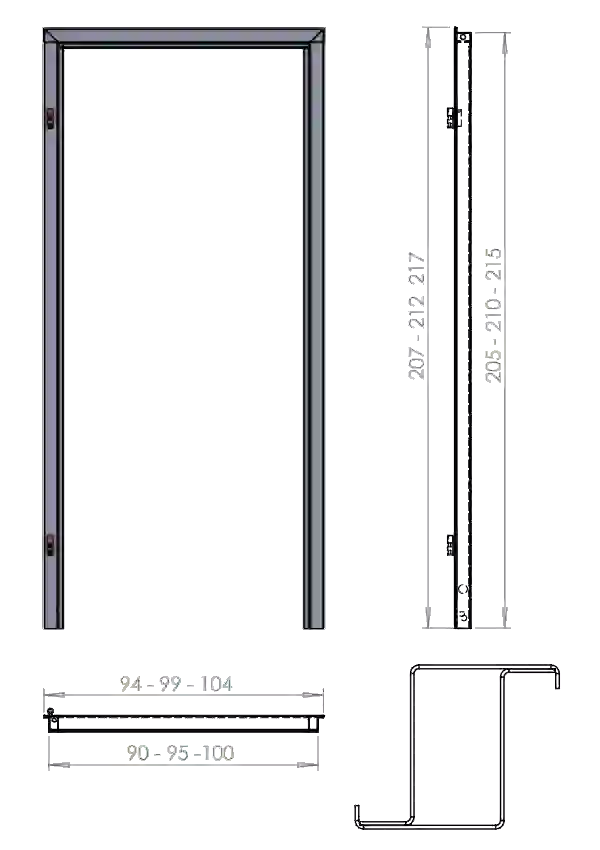 MS-19 Door Frame (Metal System Bros Production Company)