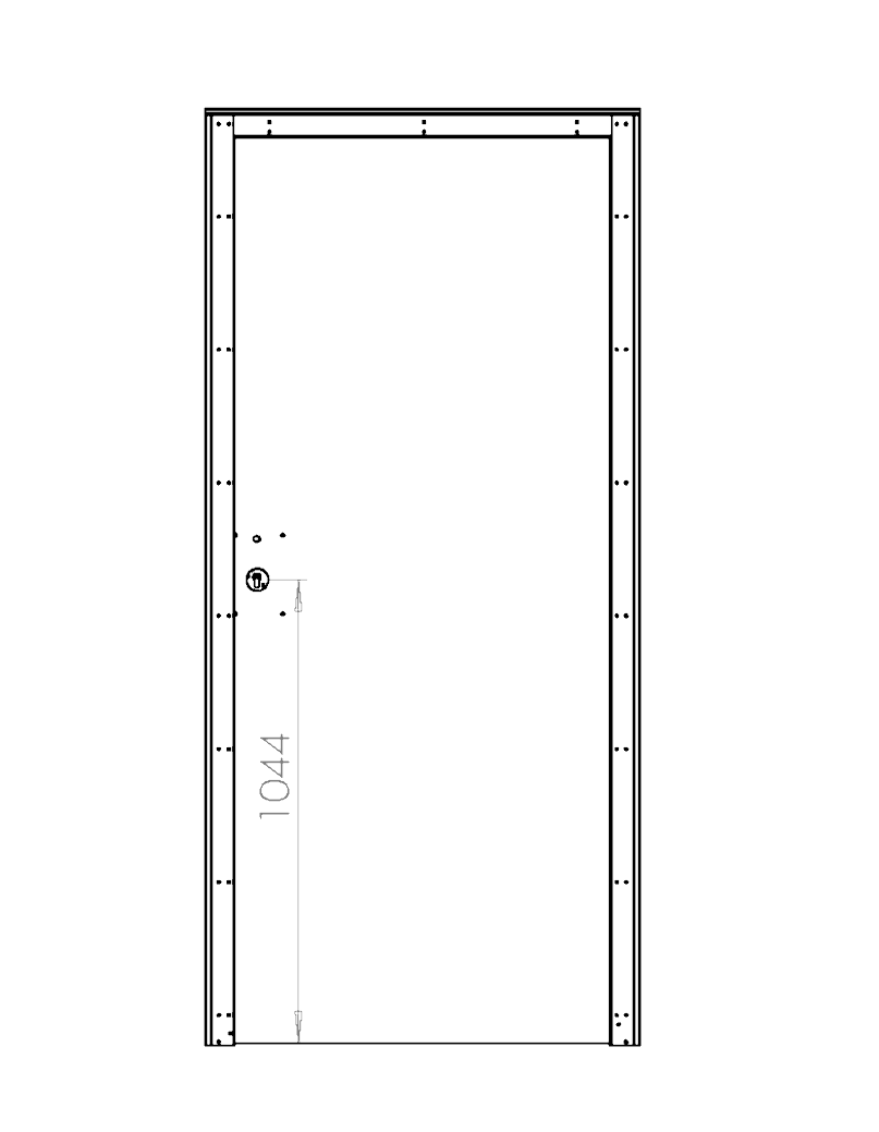 Διστάσεις από Πόρτα θωρακισμένη με Πυρασφάλεια (Πυρασφαλείας, μοντέλο MS-14F) από την ΑΦΟΙ Metal System, στην Θεσσαλονίκη