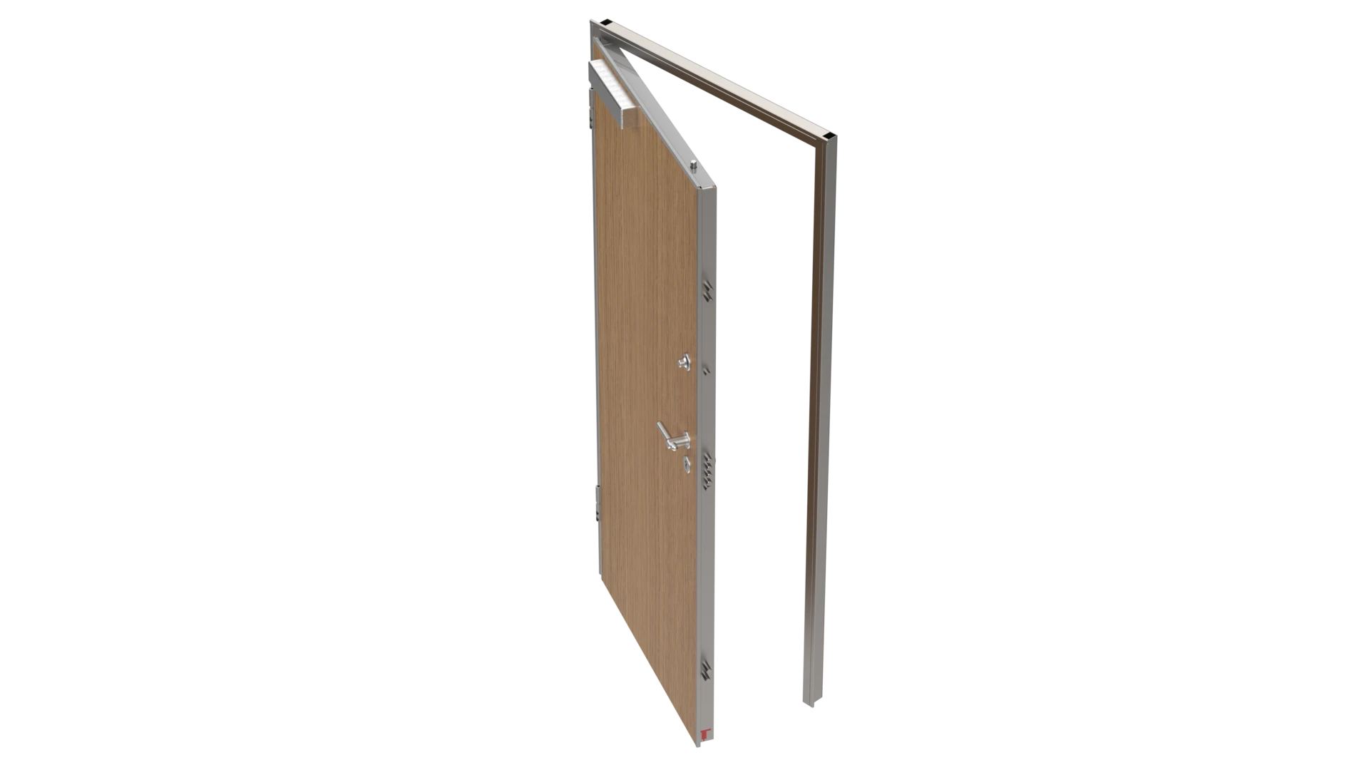 Fireproof Door MS14F - Side view with cladding