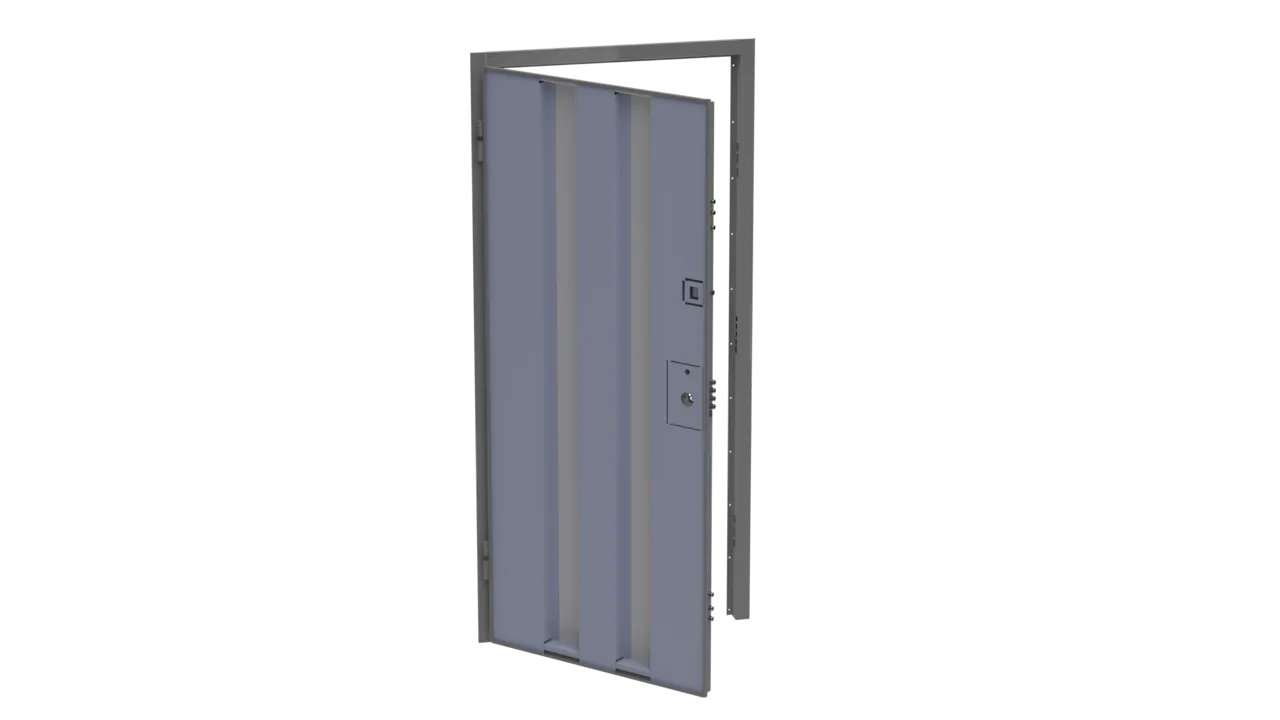 Security Door Chassis MS19 - Internal view of chassis, Locking System