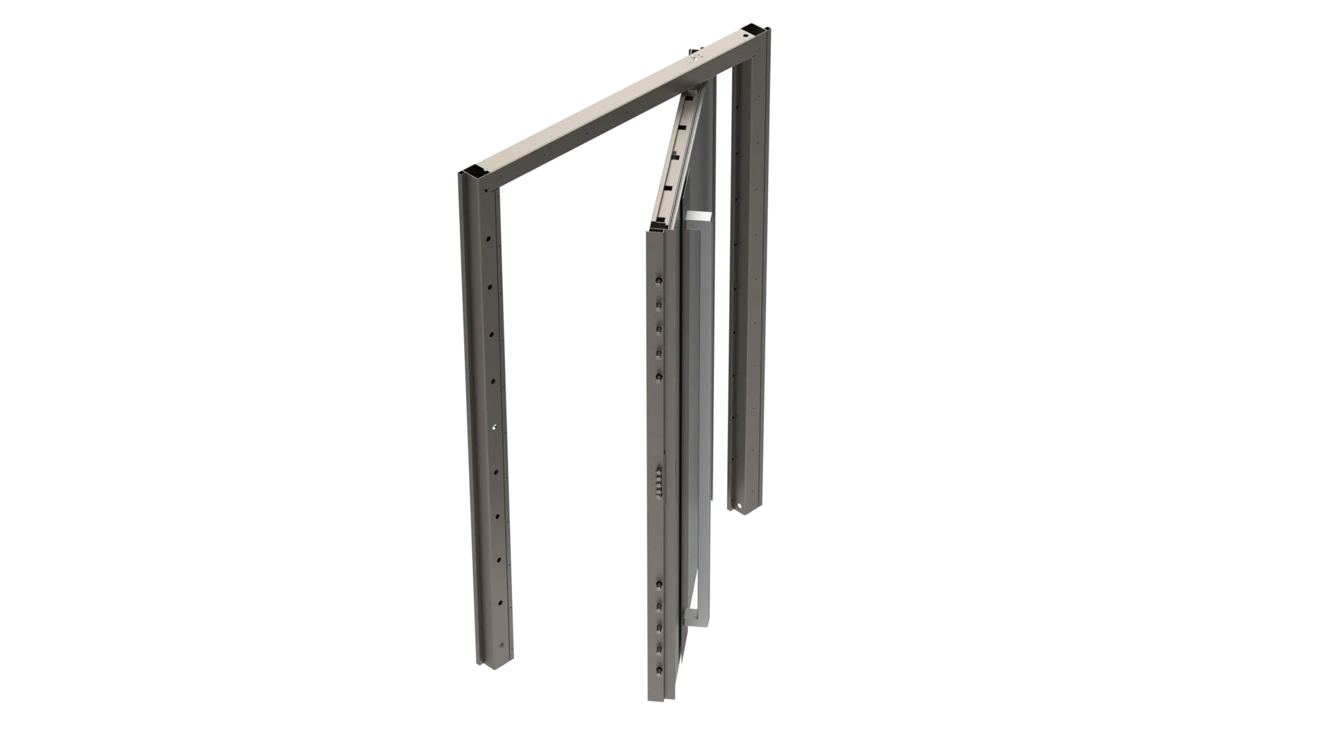 Pivot Security Door Chassis - Side view of chassis